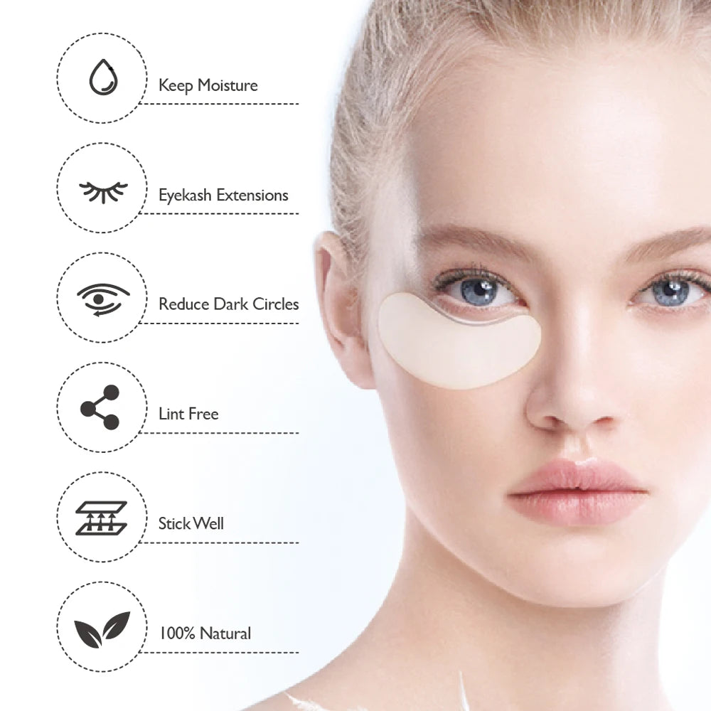 50/100 Pairs Eyelash Extension Stickers under the Eye Pad Eyelash Extension Paper Patch for Eyelash Extension Stickers Gel Patch