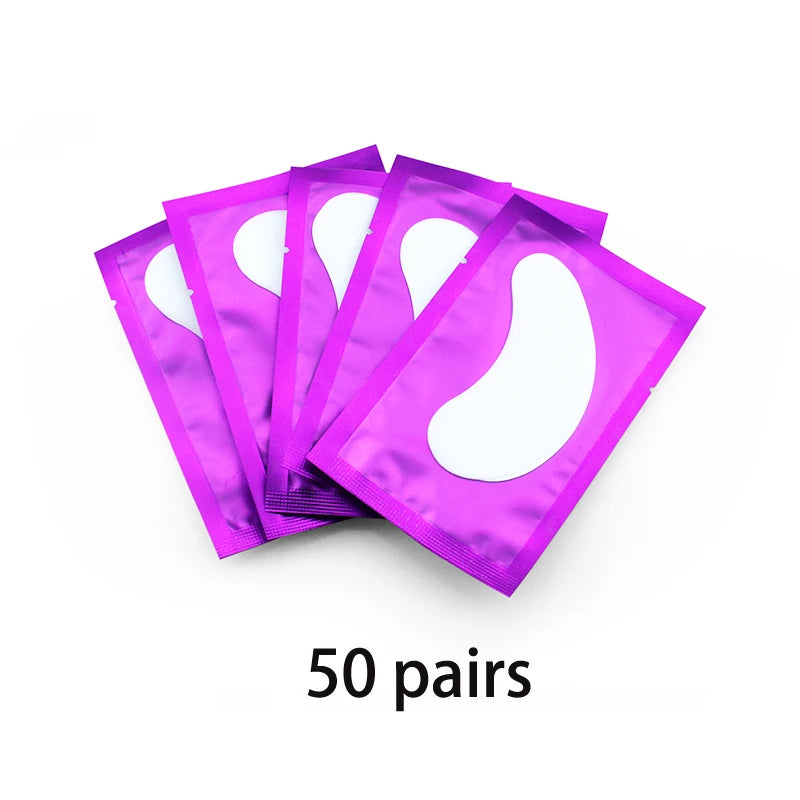 50/100 Pairs Eyelash Extension Stickers under the Eye Pad Eyelash Extension Paper Patch for Eyelash Extension Stickers Gel Patch