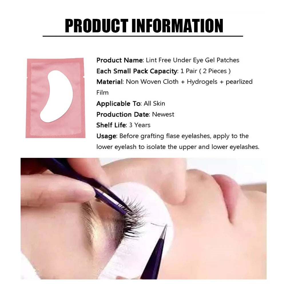 50/100 Pairs Eyelash Extension Stickers under the Eye Pad Eyelash Extension Paper Patch for Eyelash Extension Stickers Gel Patch