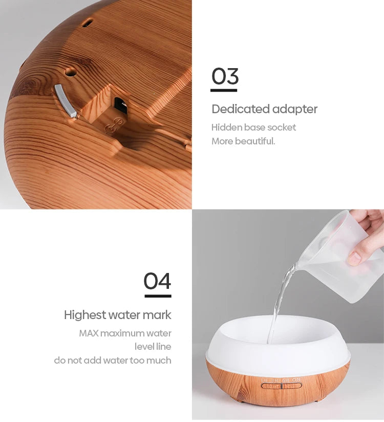Aroma Diffuser for Essential Oil Large Room,Office Essential Oil Diffusers for Home Kids, Cool Mist humidifier for Bedroom Quiet with Ambient Light,Waterless Auto Off Aromatherapy, 1 count, pack of 1