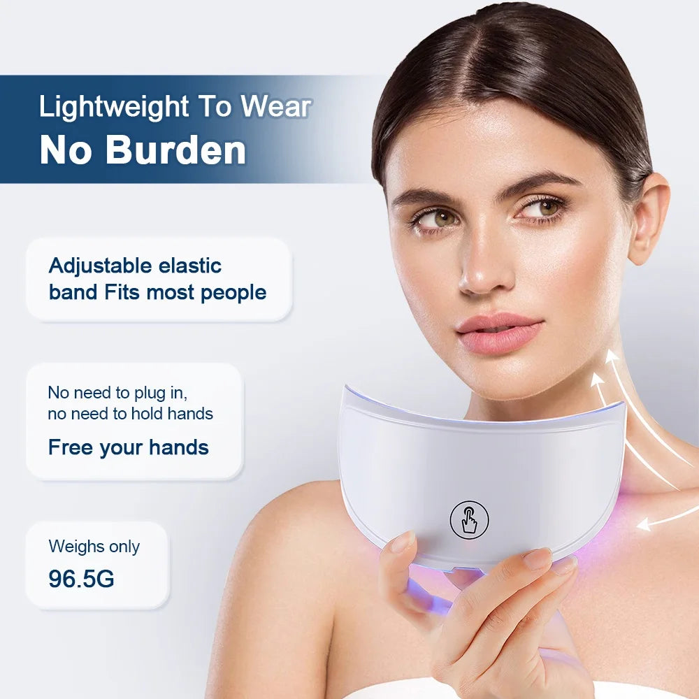 Led Facial Mask With Neck Red Light Therapy Mask For Skin Tightening Lifting Anti-aging Bio-Light Beauty Whitening Home