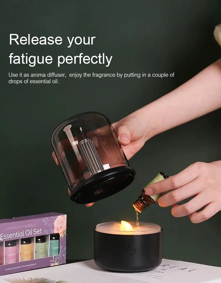 Portable Mini Aroma Diffuser- Air Humidifier Essential Oil. Cold Mist Maker Sprayer for Home.