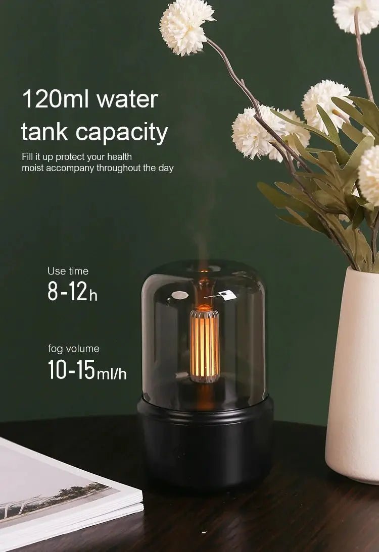 Portable Mini Aroma Diffuser- Air Humidifier Essential Oil. Cold Mist Maker Sprayer for Home.