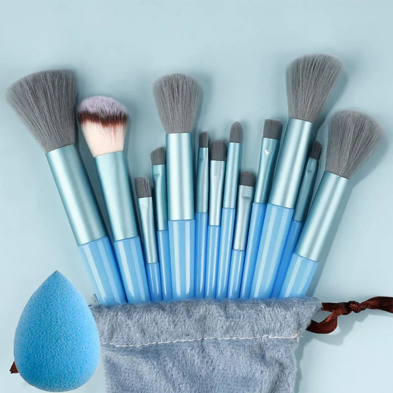 Professional 13Pcs Makeup Brushes Set EyeShadow Highlighter Concealer Brush Blush Loose Powder Brush Blending Beauty Tools