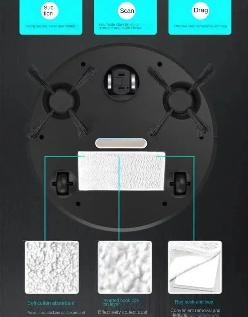 Xiaomi MIJIA Smart Sweeping Robot Vacuum Cleaner 3 in 1 Robot Vacuum Cleaner Suction Power Great for Pet Hair Carpets Floors