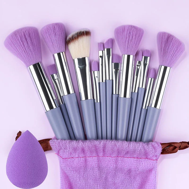 Professional 13Pcs Makeup Brushes Set EyeShadow Highlighter Concealer Brush Blush Loose Powder Brush Blending Beauty Tools