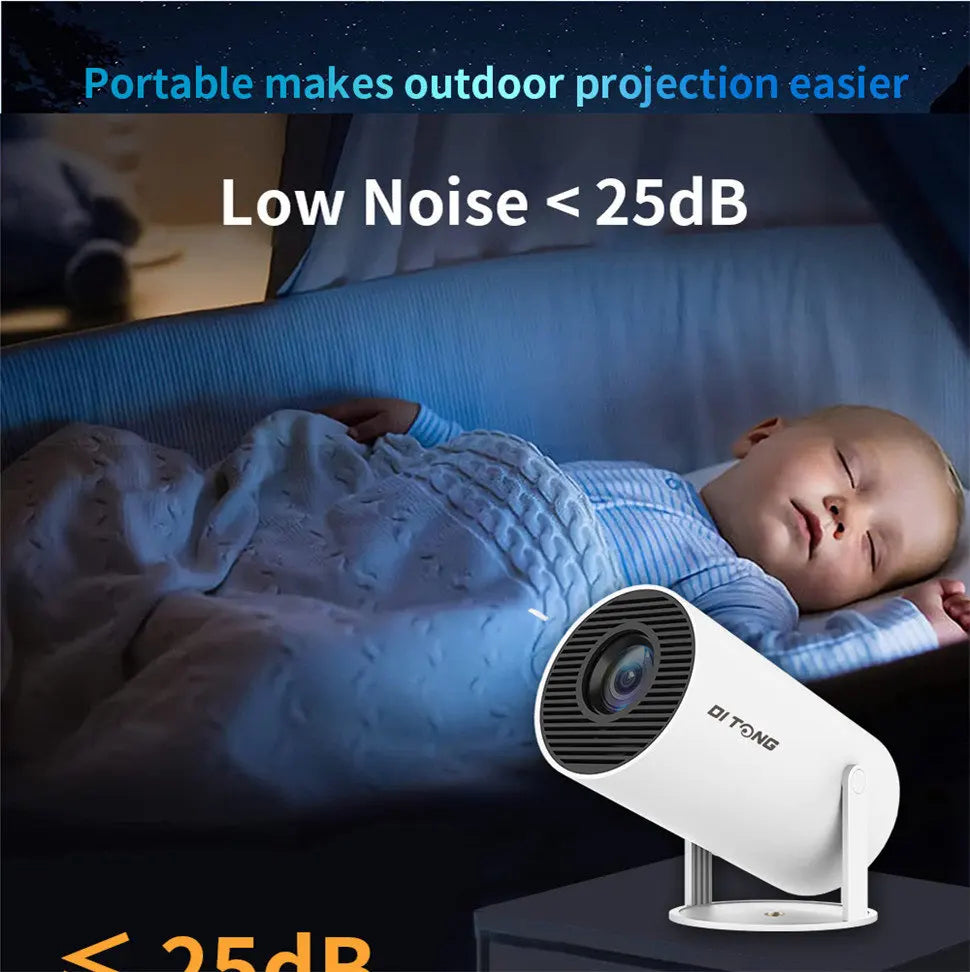 HD Projector portatil 4K 1280x720P Android LED Video Home Theater Cinema Phone mini Proyector Movie HY300 pro