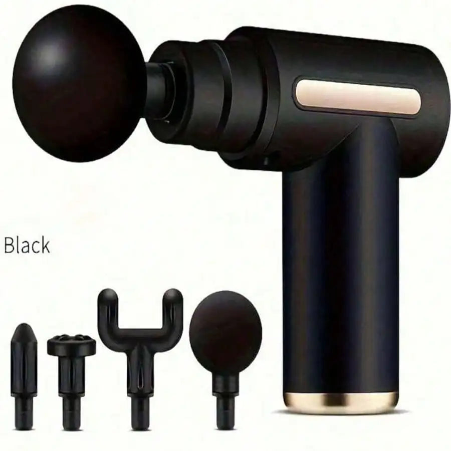 Portable Muscle Massage Gun With Led Touch Screen,More Speed Adjustment, Rechargeable, And 4 Replaceable Massage Heads