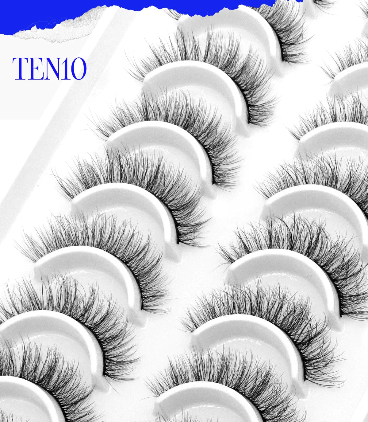 GROINNEYA 5/10 pairs 3D Mink Lashes Faux Mink Fluffy Lash Soft Full Thick Wispy Eyelash Dramatic False Eyelashes Makeup