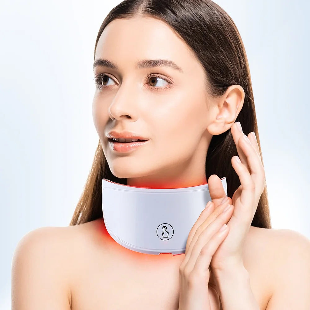 Led Facial Mask With Neck Red Light Therapy Mask For Skin Tightening Lifting Anti-aging Bio-Light Beauty Whitening Home