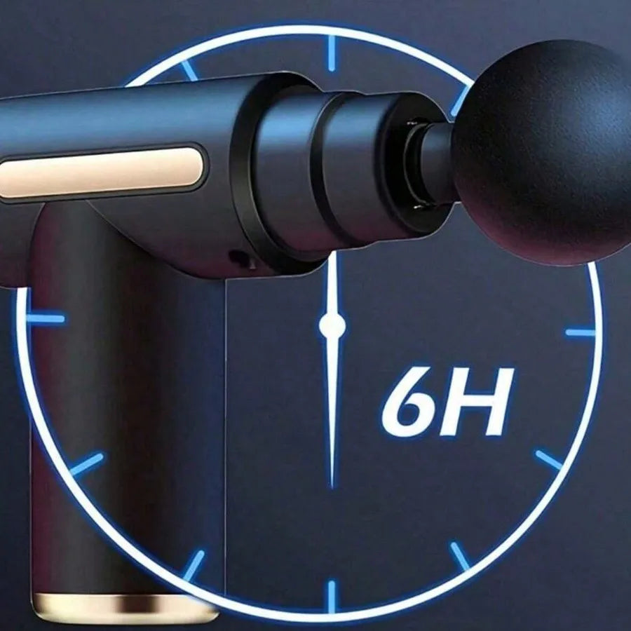 Portable Muscle Massage Gun With Led Touch Screen,More Speed Adjustment, Rechargeable, And 4 Replaceable Massage Heads