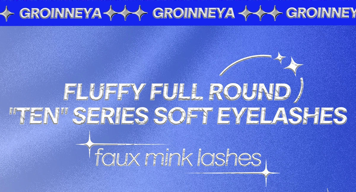GROINNEYA 5/10 pairs 3D Mink Lashes Faux Mink Fluffy Lash Soft Full Thick Wispy Eyelash Dramatic False Eyelashes Makeup