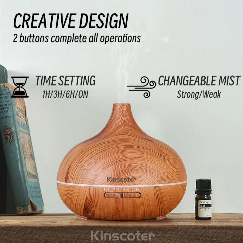 Aroma Diffuser for Essential Oil Large Room,Office Essential Oil Diffusers for Home Kids, Cool Mist humidifier for Bedroom Quiet with Ambient Light,Waterless Auto Off Aromatherapy, 1 count, pack of 1