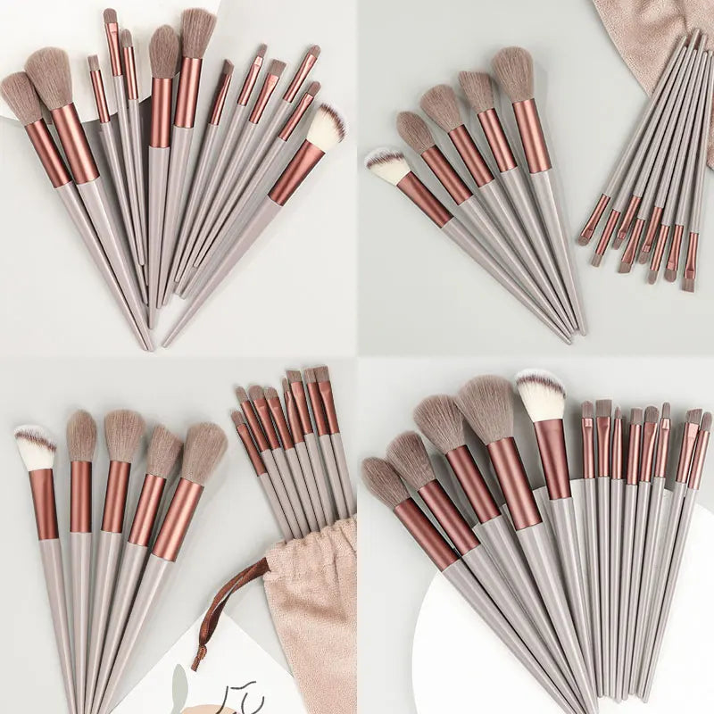 Professional 13Pcs Makeup Brushes Set EyeShadow Highlighter Concealer Brush Blush Loose Powder Brush Blending Beauty Tools