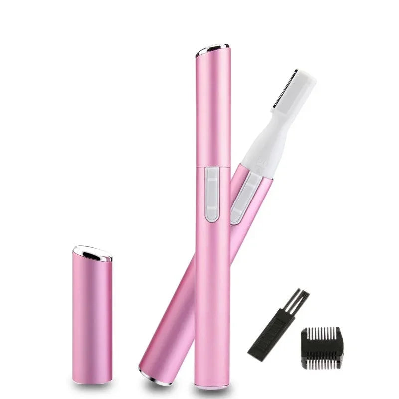 Electric Eyebrow Trimmer Razor Brow Shaping Portable Shaving with Duals Cutter Head Design Washable Hair Trimmer Razor Tools