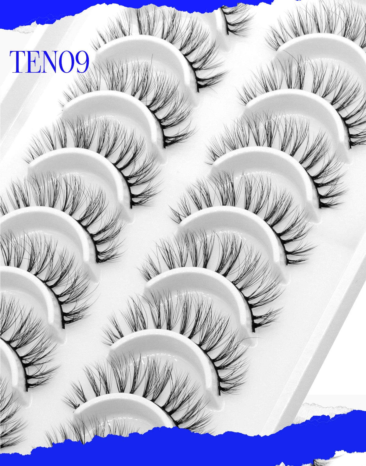 GROINNEYA 5/10 pairs 3D Mink Lashes Faux Mink Fluffy Lash Soft Full Thick Wispy Eyelash Dramatic False Eyelashes Makeup