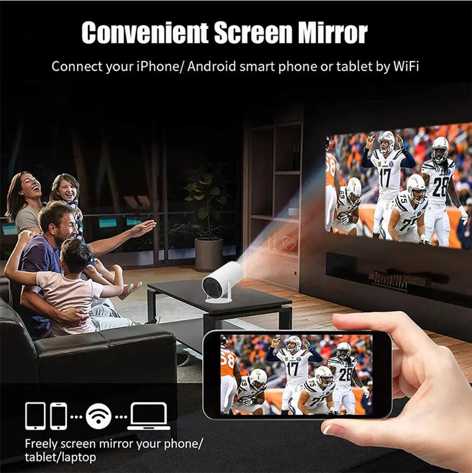 HD Projector portatil 4K 1280x720P Android LED Video Home Theater Cinema Phone mini Proyector Movie HY300 pro