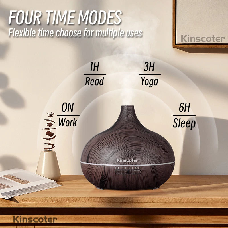 Aroma Diffuser for Essential Oil Large Room,Office Essential Oil Diffusers for Home Kids, Cool Mist humidifier for Bedroom Quiet with Ambient Light,Waterless Auto Off Aromatherapy, 1 count, pack of 1