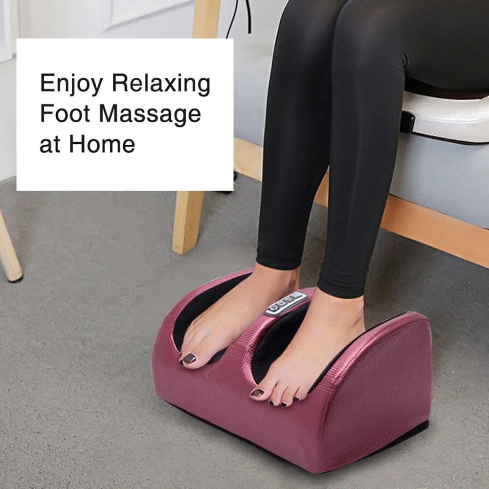 Electric Foot Massager. Deep Tissue Relax Heated Roller Calf Pain Relief Fatigue Muscles Vibrator Machine Health