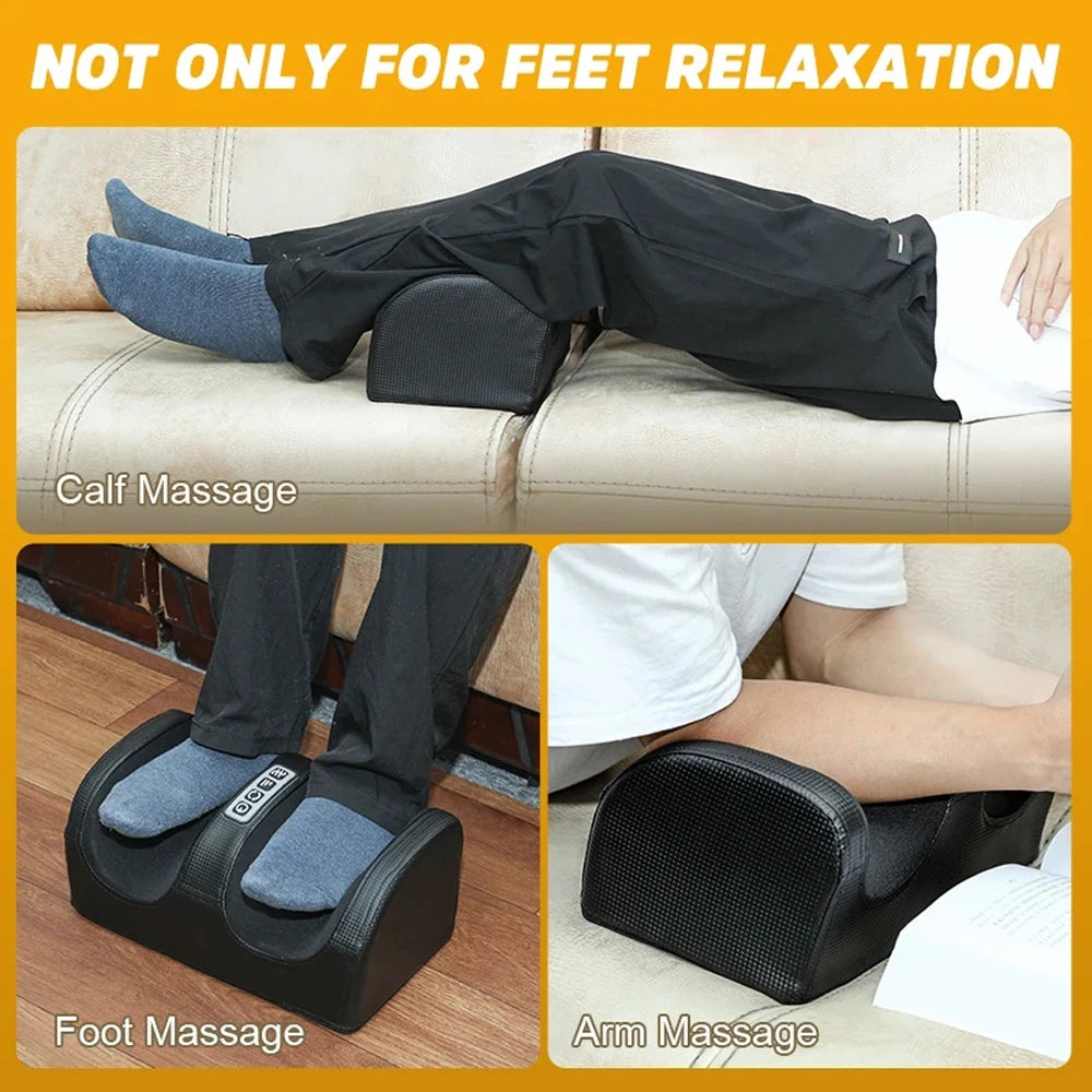 Electric Foot Massager. Deep Tissue Relax Heated Roller Calf Pain Relief Fatigue Muscles Vibrator Machine Health