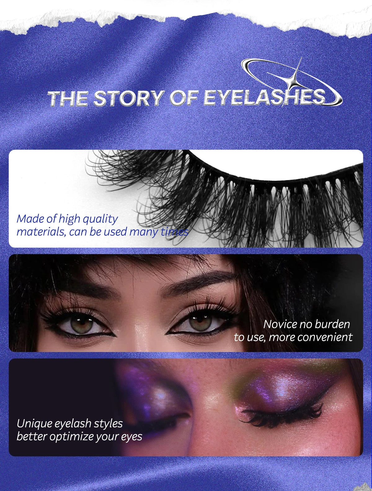 GROINNEYA 5/10 pairs 3D Mink Lashes Faux Mink Fluffy Lash Soft Full Thick Wispy Eyelash Dramatic False Eyelashes Makeup
