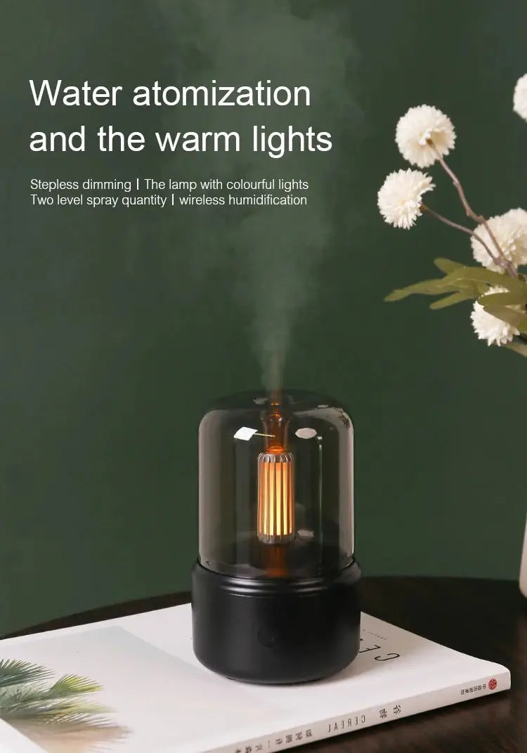 Portable Mini Aroma Diffuser- Air Humidifier Essential Oil. Cold Mist Maker Sprayer for Home.