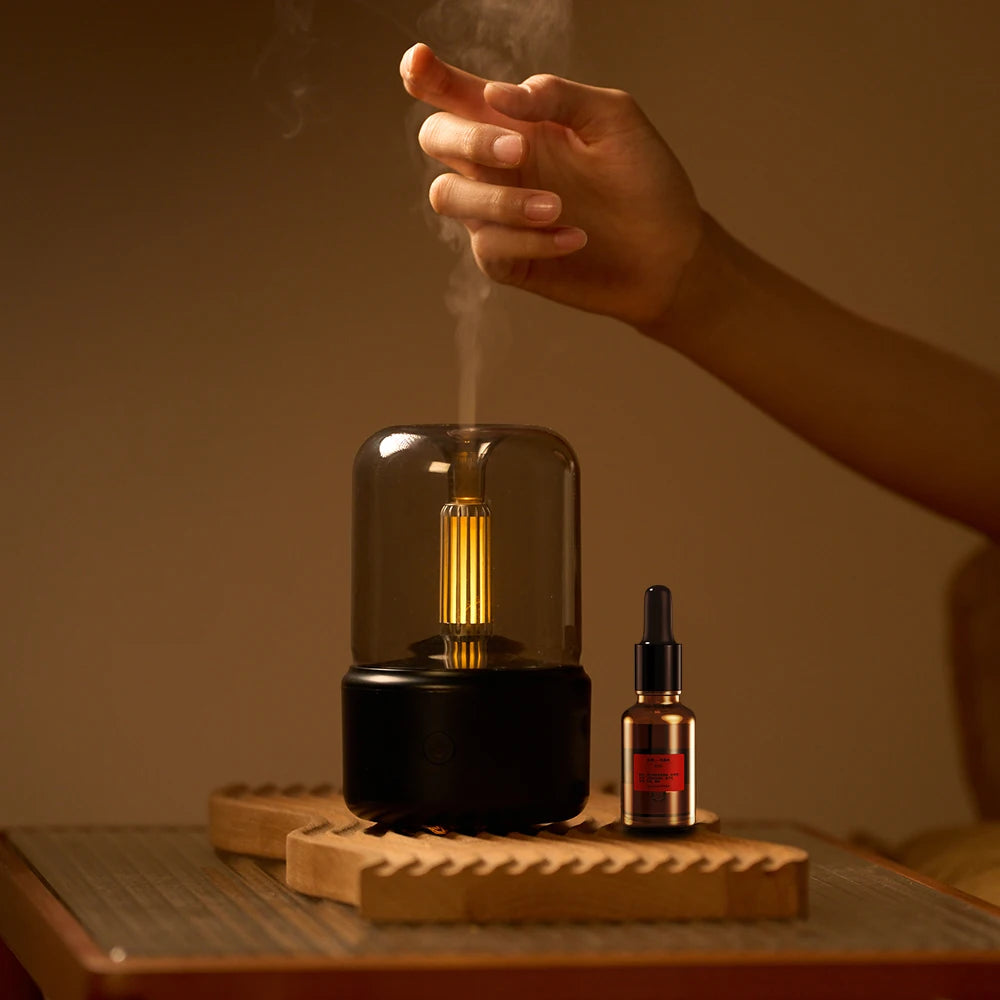 Portable Mini Aroma Diffuser- Air Humidifier Essential Oil. Cold Mist Maker Sprayer for Home.
