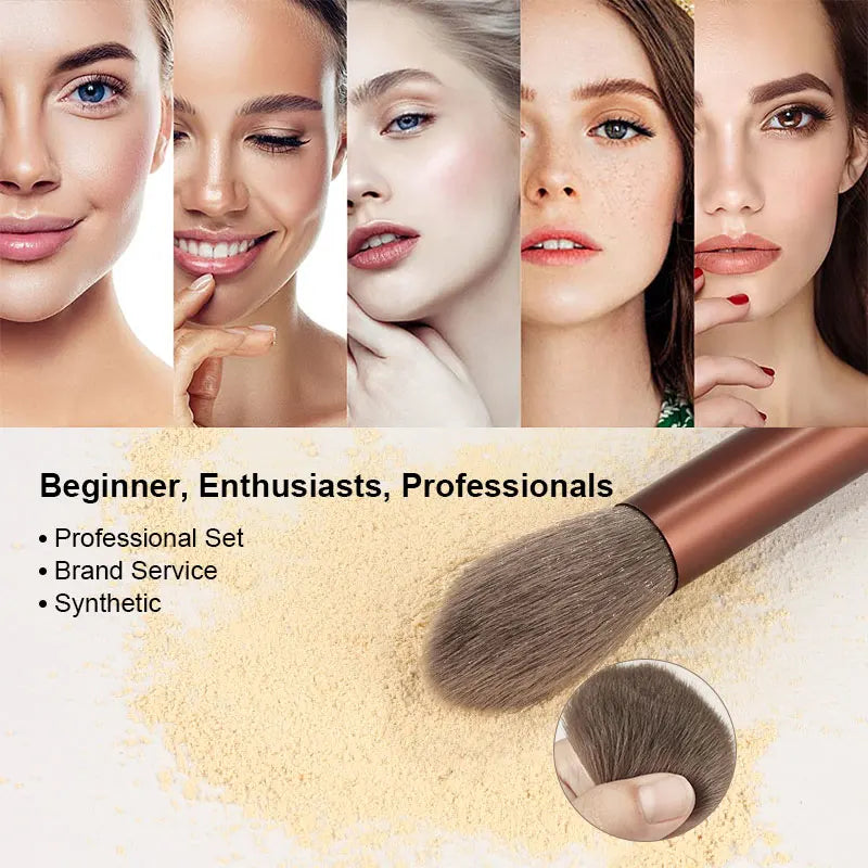 Professional 13Pcs Makeup Brushes Set EyeShadow Highlighter Concealer Brush Blush Loose Powder Brush Blending Beauty Tools
