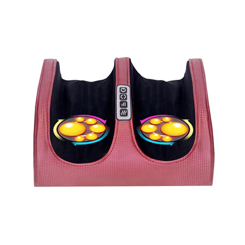 Electric Foot Massager. Deep Tissue Relax Heated Roller Calf Pain Relief Fatigue Muscles Vibrator Machine Health