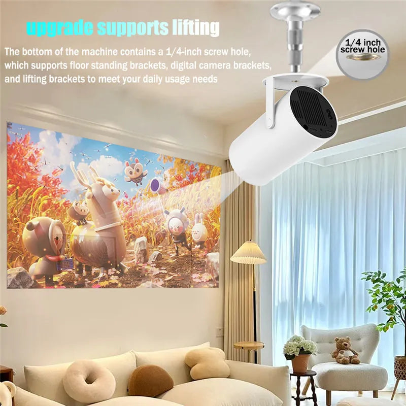 HD Projector portatil 4K 1280x720P Android LED Video Home Theater Cinema Phone mini Proyector Movie HY300 pro