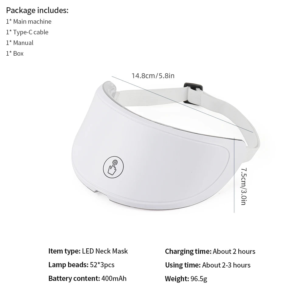 Led Facial Mask With Neck Red Light Therapy Mask For Skin Tightening Lifting Anti-aging Bio-Light Beauty Whitening Home