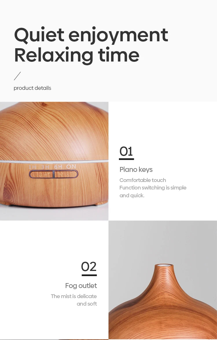 Aroma Diffuser for Essential Oil Large Room,Office Essential Oil Diffusers for Home Kids, Cool Mist humidifier for Bedroom Quiet with Ambient Light,Waterless Auto Off Aromatherapy, 1 count, pack of 1