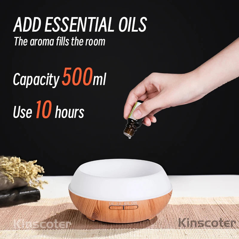 Aroma Diffuser for Essential Oil Large Room,Office Essential Oil Diffusers for Home Kids, Cool Mist humidifier for Bedroom Quiet with Ambient Light,Waterless Auto Off Aromatherapy, 1 count, pack of 1