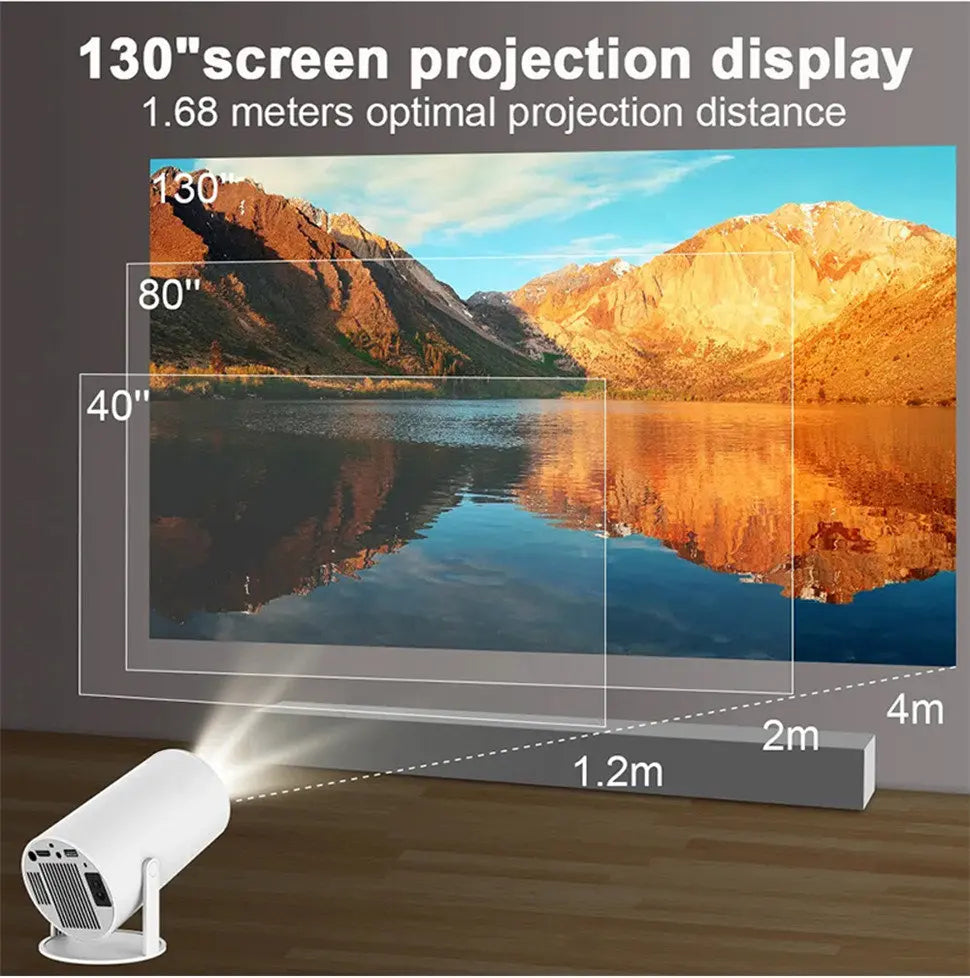 HD Projector portatil 4K 1280x720P Android LED Video Home Theater Cinema Phone mini Proyector Movie HY300 pro