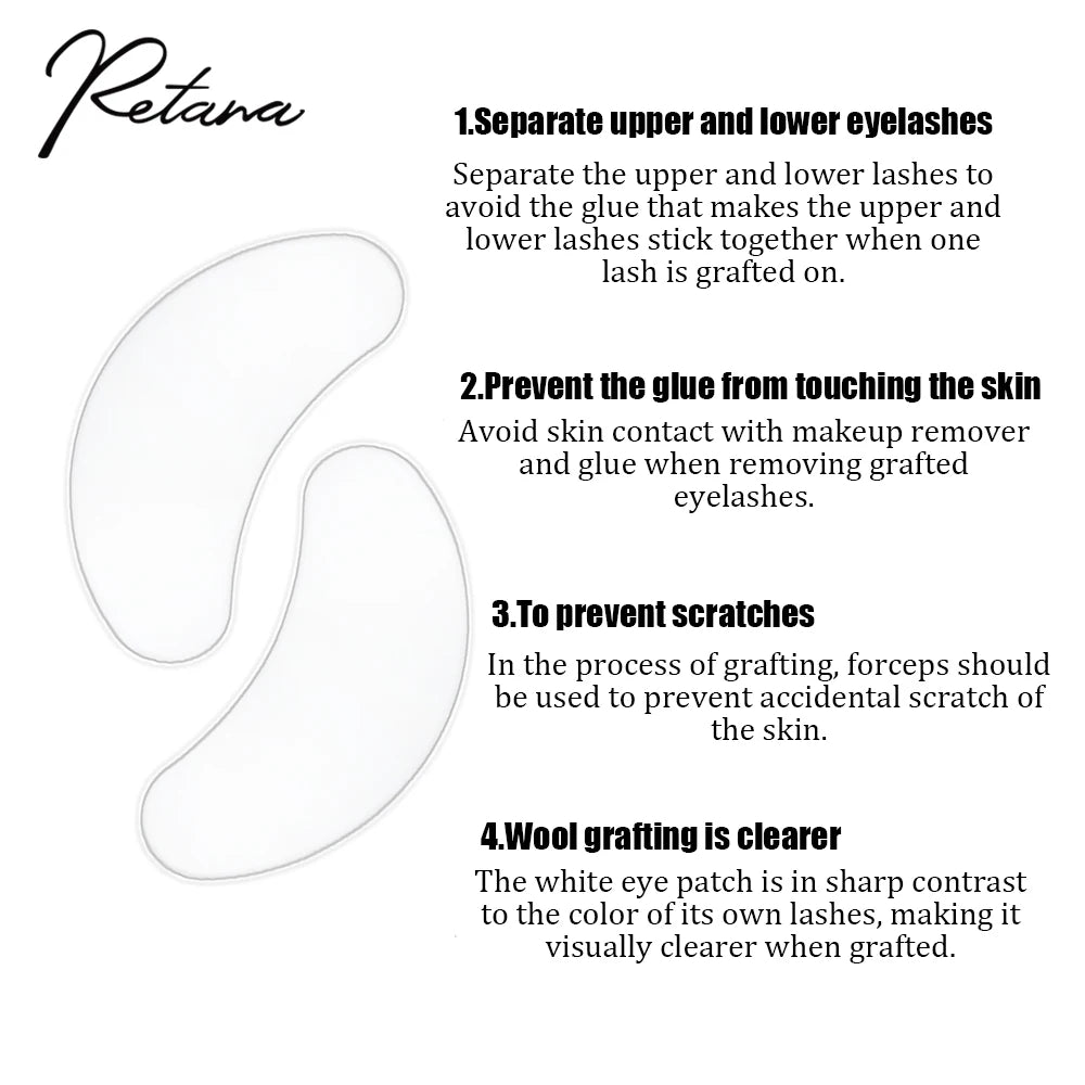 50/100 Pairs Eyelash Extension Stickers under the Eye Pad Eyelash Extension Paper Patch for Eyelash Extension Stickers Gel Patch