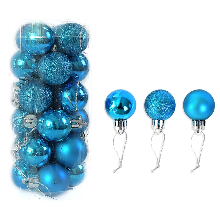 3Cm 24Pcs Christmas Balls Ornament Decorations for Home Christmas Tree Hanging Bauble Ball New Year Navidad Party Decor Supplies