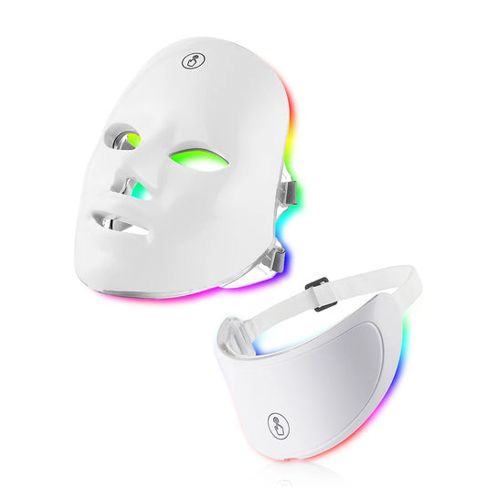 Led Facial Mask With Neck Red Light Therapy Mask For Skin Tightening Lifting Anti-aging Bio-Light Beauty Whitening Home