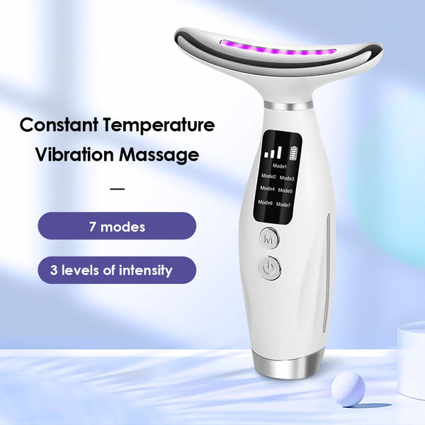 3-level Face & Neck Beauty Vibration Massage Device.  Improve Neck Lines.