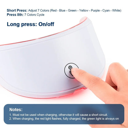 Led Facial Mask With Neck Red Light Therapy Mask For Skin Tightening Lifting Anti-aging Bio-Light Beauty Whitening Home