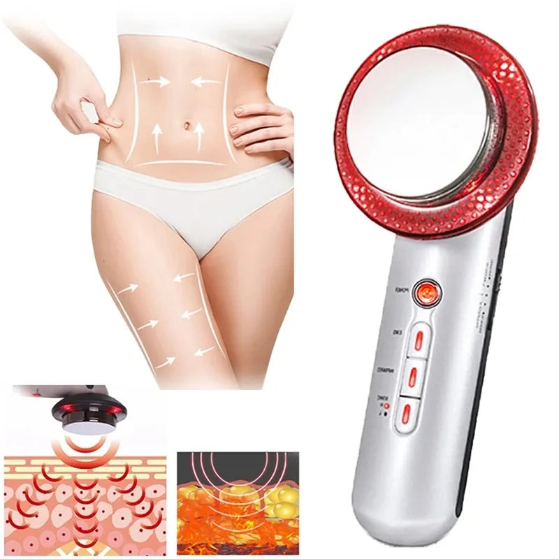 3 In 1 EMS Ultrasonic Cavitation Weight Lose Facial Lifting Body Slimming Massager Galvanic Infrared Lipo Fat Burner Machine