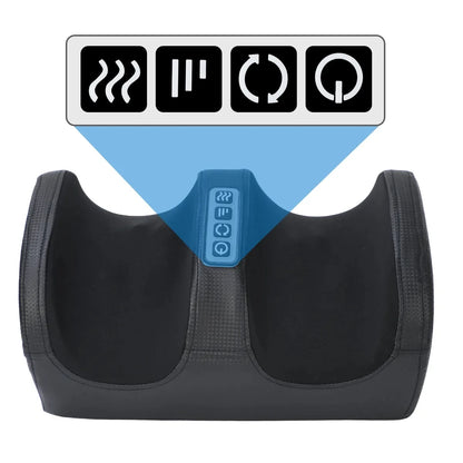 Electric Foot Massager. Deep Tissue Relax Heated Roller Calf Pain Relief Fatigue Muscles Vibrator Machine Health