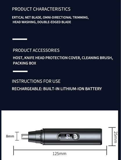 Mini Pocket Nose Hair Trimmer Clipper. Nose, Ears, Hair, Eyebrow. Waterproof Portable Trimmer For Men Women