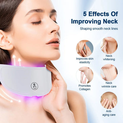 Led Facial Mask With Neck Red Light Therapy Mask For Skin Tightening Lifting Anti-aging Bio-Light Beauty Whitening Home