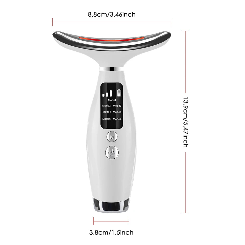3-level Face & Neck Beauty Vibration Massage Device.  Improve Neck Lines.