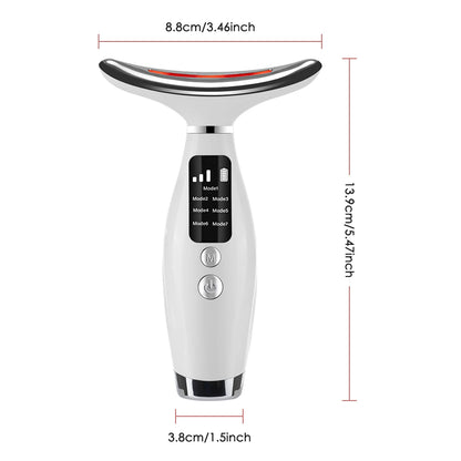 3-level Face & Neck Beauty Vibration Massage Device.  Improve Neck Lines.