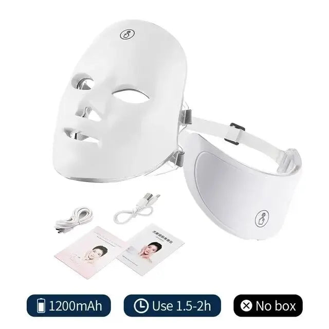 Led Facial Mask With Neck Red Light Therapy Mask For Skin Tightening Lifting Anti-aging Bio-Light Beauty Whitening Home