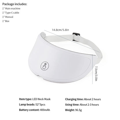 Led Facial Mask With Neck Red Light Therapy Mask For Skin Tightening Lifting Anti-aging Bio-Light Beauty Whitening Home