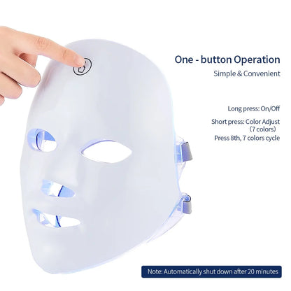 Led Facial Mask With Neck Red Light Therapy Mask For Skin Tightening Lifting Anti-aging Bio-Light Beauty Whitening Home