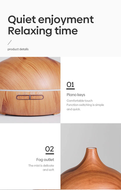 Aroma Diffuser for Essential Oil Large Room,Office Essential Oil Diffusers for Home Kids, Cool Mist humidifier for Bedroom Quiet with Ambient Light,Waterless Auto Off Aromatherapy, 1 count, pack of 1
