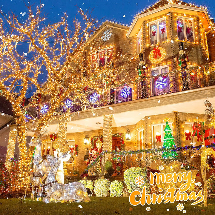 165FT 500LED String Lights LED Starry Fairy Light, Twinkle String Lights Decorative Lights with 8 Modes 30V Plug in for Wedding,Patio,Gate,Party Indoor Outdoor Decoration (Warm White)